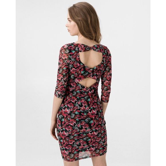 Guess floral print gathered  dress - size small - multicolored - Picture 2 of 11